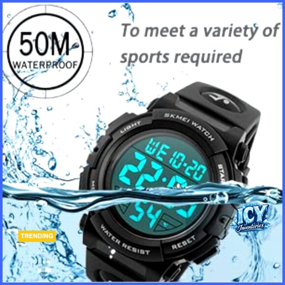 Digital Military Tactical Sports Watch with LED Backlight Waterproof Stopwatch main image 6